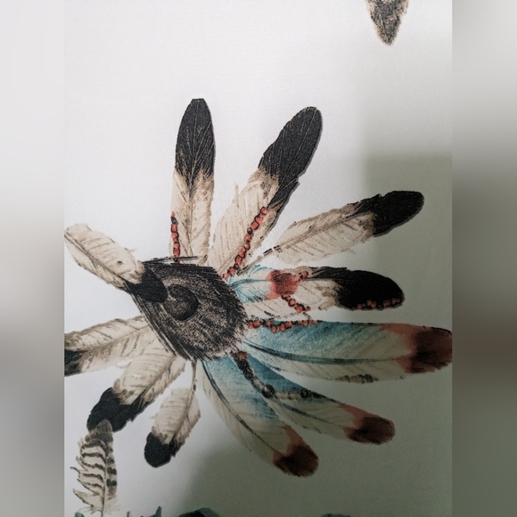 OVI* Boho pull on polyester chiffon lined 3/4 sleeve round neck mid length dress - Picture 7 of 13